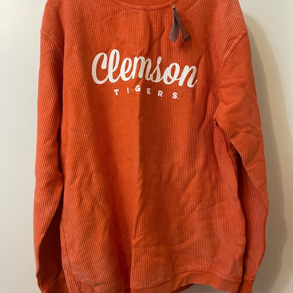 Clemson Tigers Ribbed Orange Sweatshirt